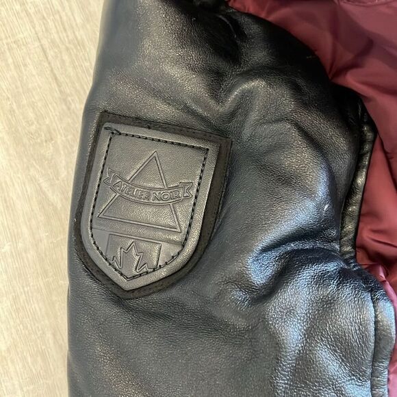 Rudsak Atelier Noir Winter Down Jacket Coat Leather *READ* - Women’s Large - Picture 6 of 16
